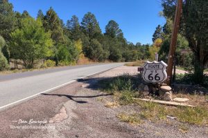 Historic Route 66 sign near Pecos NM