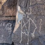 Petroglyph Boca Negra Canyon person glyph