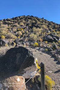 Petroglyph Boca Negra Canyon steep trail