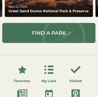 NPS App - Home Screen